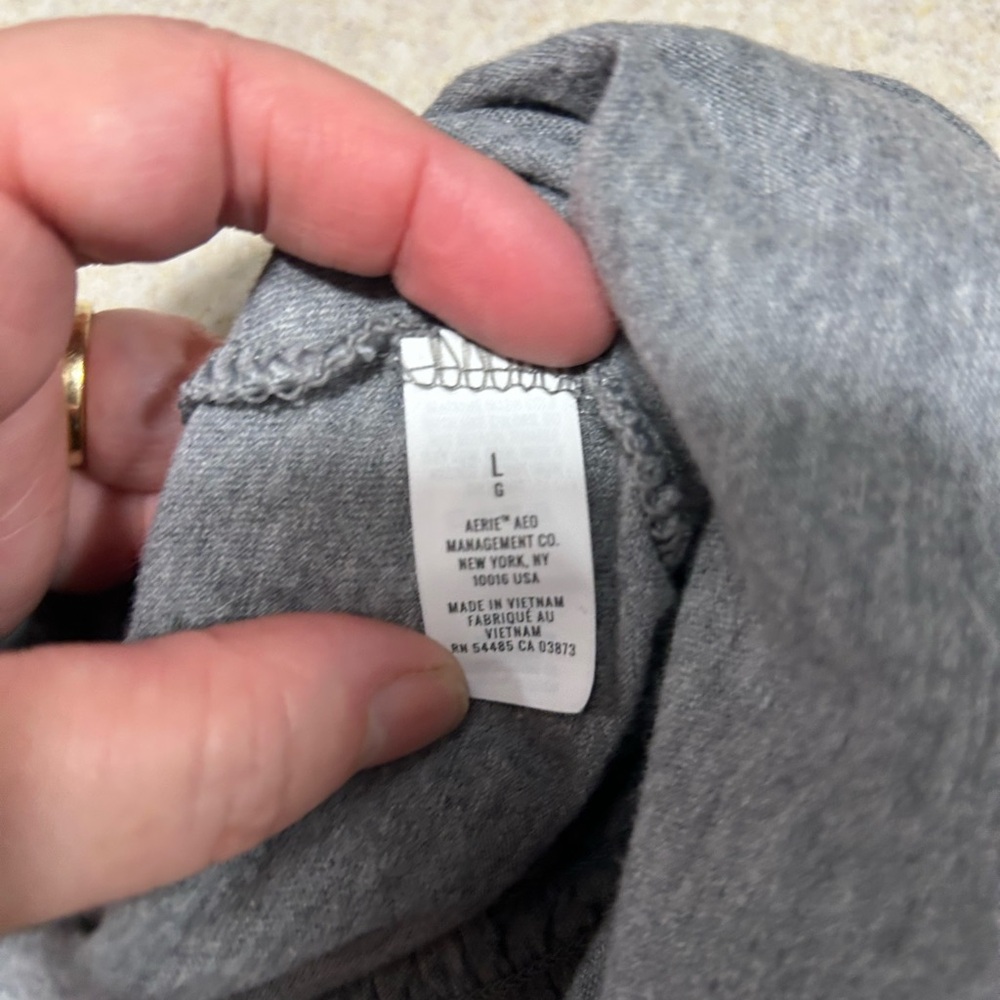 Aerie Grey Sleeveless Casual Athleisure Jumpsuit Large Cotton Lounge Comfy - Picture 6 of 7